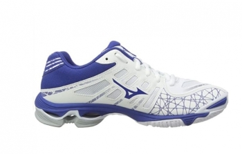 Mizuno Wave Voltage Herren 41 / weiß-blau