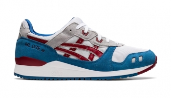 Asics Gel-Lyte III OG Herren Sneaker 38 / weiß - rot - blau