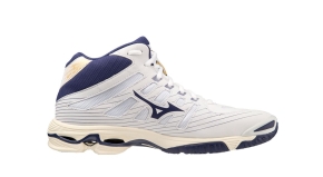 Mizuno Wave Voltage Mid Herren 43 / weiß-blau