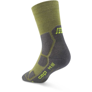 CEP Hiking Mid Cushion Sock, Mid Cut Men III (39-42) / olive/grey