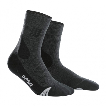 CEP Outdoor Merino Mid-Cut Compressions Socks women IV / grau-schwarz
