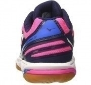 Mizuno Wave Hurricane Damen Volley- und Handballschuhe 36,5 / Synthetik / blau/pink