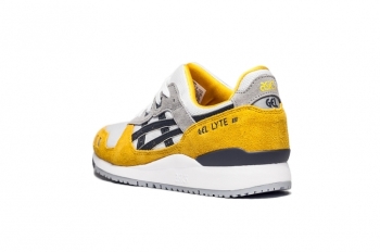 Asics Gel-Lyte III OG Herren Sneaker weiss-gelb-grau  Gr. 41,5