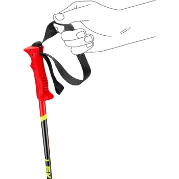 LEKI Racing Kids 90 cm / bright red/ black/ neonyellow