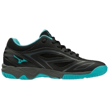 Mizuno Wave Ghost Damen 38,5 / Synthetik / schwarz-türkis