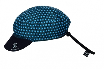 Chaskee Reversible Cap Fancy Squares grau / Einheitsgröße / integrierter Sonnenschutz