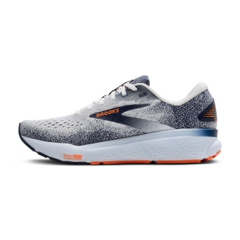 Brooks Ghost 16 Herren 42 / white/peacoat/orange