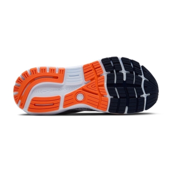 Brooks Ghost 16 Herren 42 / white/peacoat/orange