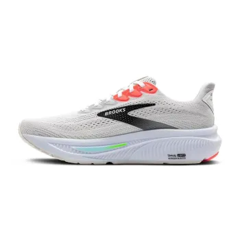 Brooks Ghost 17 Herren 43 / white/pink clay/gecko
