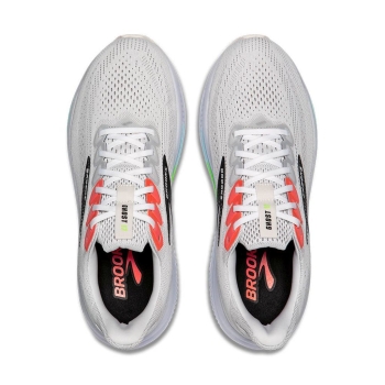 Brooks Ghost 17 Herren 43 / white/pink clay/gecko