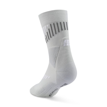 CEP Core Run MERINO Socks 3.0 Mid Cut Herren grey/white / IV (42-45)