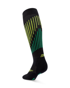 CEP Ski Touring Merino Socks / Tall 3.0 black/lime / III (39-42)