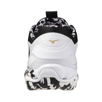 Mizuno Wave Stealth 6 Herren 43 / white/black/gold