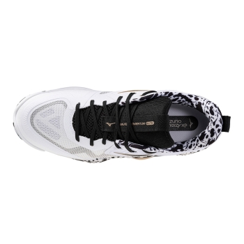 Mizuno Wave Momentum Elite Herren 43 / white/black/gold