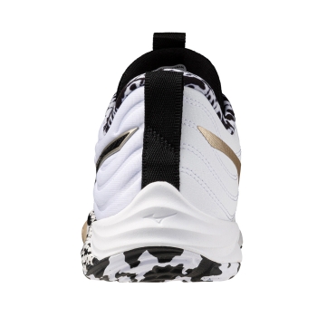 Mizuno Wave Momentum Elite Herren 43 / white/black/gold