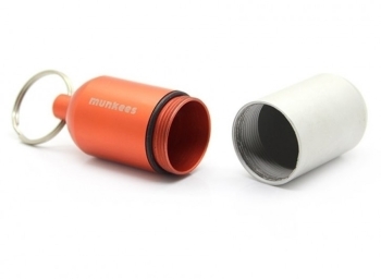 Munkees Waterproof Capsule - Schlüsselanhänger - large türkis / Metall