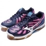 Mizuno Wave Hurricane Damen Volley- und Handballschuhe 38 / Synthetik / blau/pink