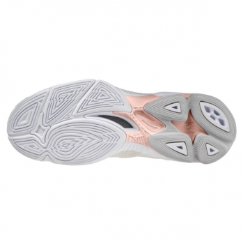Mizuno Wave Lightning Z7 Mid Damen 39 / weiss-rosegold