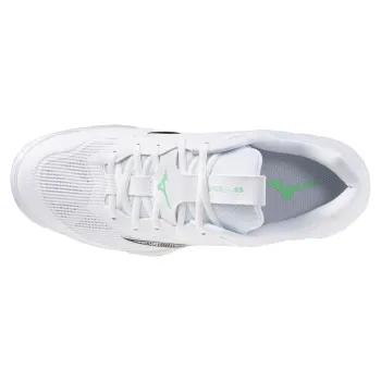 Mizuno Wave Stealth 6 Herren 41 / white/black/frozen emerald