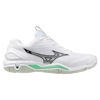 Mizuno Wave Stealth 6 Herren 41 / white/black/frozen emerald