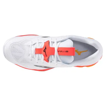 Mizuno Wave Stealth 6 Herren 42 / white/fiery coral 2/citrus