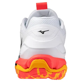 Mizuno Wave Stealth 6 Herren 42 / white/fiery coral 2/citrus