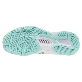 Mizuno Wave Stealth 6 Damen 40 / white/blue/tint